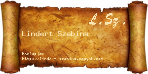 Lindert Szabina névjegykártya